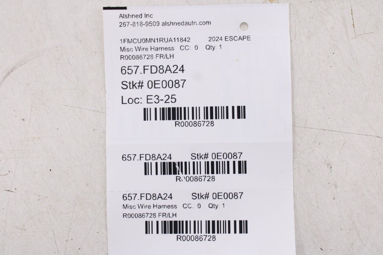2023-2024 Ford Escape ST Front Left Driver Side Door Wire Harness PZ1Z-14631-E - Alshned Auto Parts