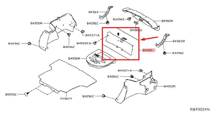 19-24 Nissan Altima SL Rear Interior Trunk Finisher Cover Trim Panel 84920-6CA0A - Alshned Auto Parts