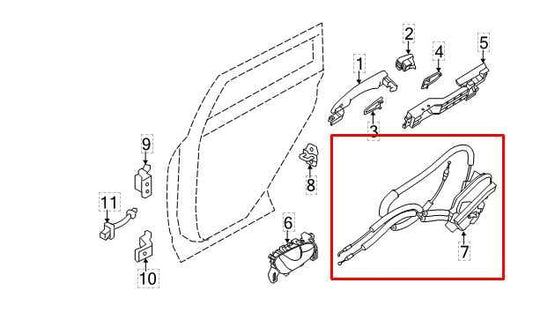 17-22 Nissan Rogue Sport SL AWD Rear Left Door Lock Latch Actuator 82501-6MA0A - Alshned Auto Parts
