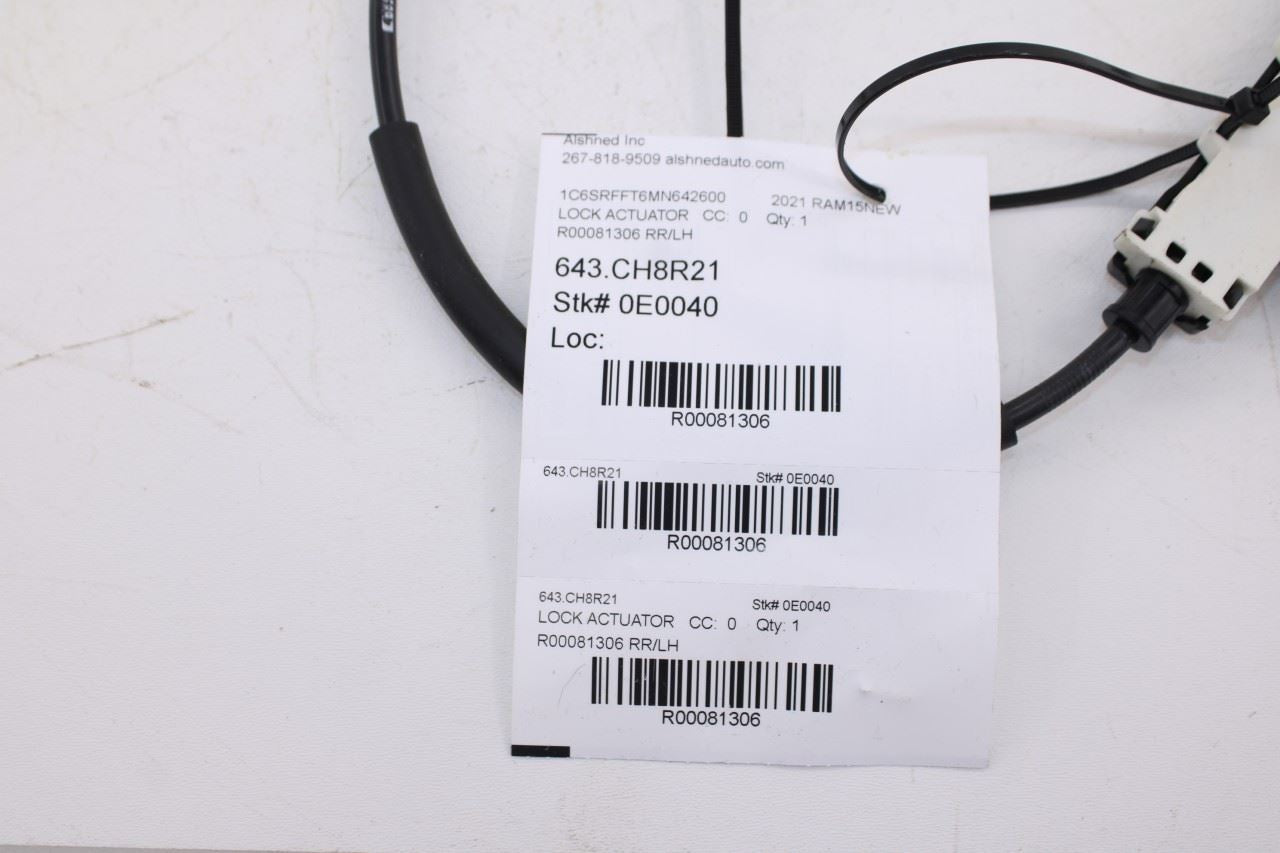 19-25 RAM 1500 Crew Cab Rear Left Driver Side Door Lock Latch Actuator 4589915AE - Alshned Auto Parts