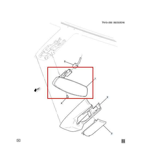 2017-2020 GMC Acadia SLT-1 Interior Rear View Mirror w/ Bracket Cover 13540310 - Alshned Auto Parts