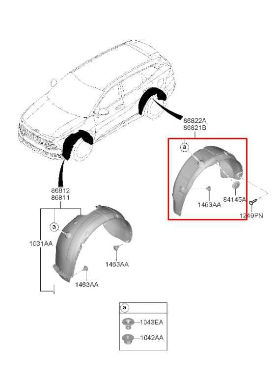 23-25 Kia Sportage Hybrid EX Rear Left Wheelhouse Liner Splash Shield 86821P1000 - Alshned Auto Parts