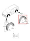23-25 Kia Sportage Hybrid EX Rear Left Wheelhouse Liner Splash Shield 86821P1000 - Alshned Auto Parts