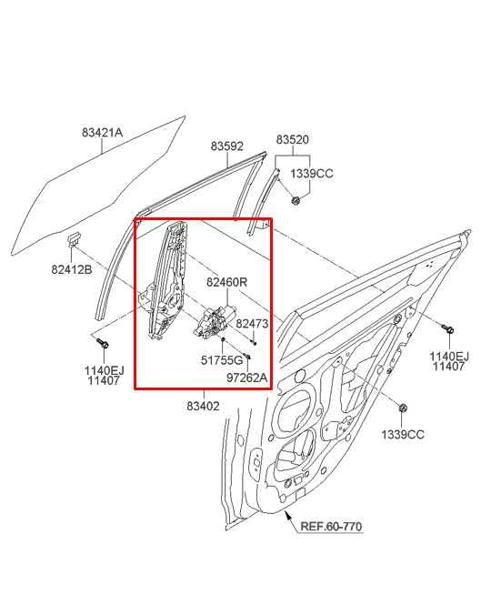 2011-17 Hyundai Veloster Base Rear RH Door Window Regulator w/ Motor 83402-2V000 - Alshned Auto Parts