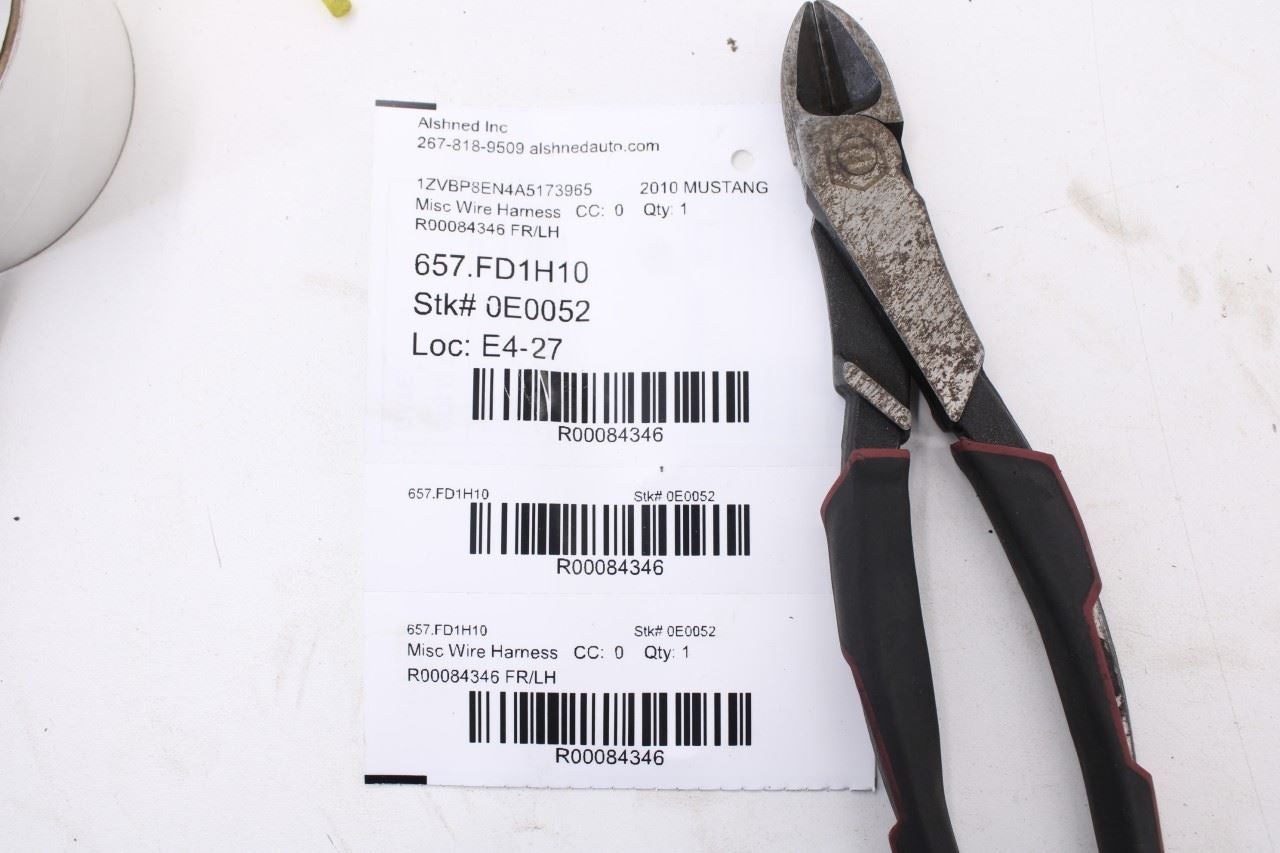 2010-12 Ford Mustang Conv V6 2Dr Front Left Side Door Wire Harness AR3T-14631-DE9