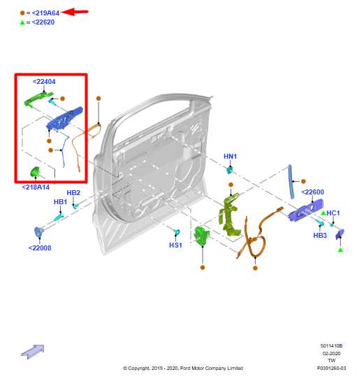 2020-25 Ford Explorer 3.3L Front Right Door Exterior Handle LB5B-S219A64-CZ OEM - Alshned Auto Parts