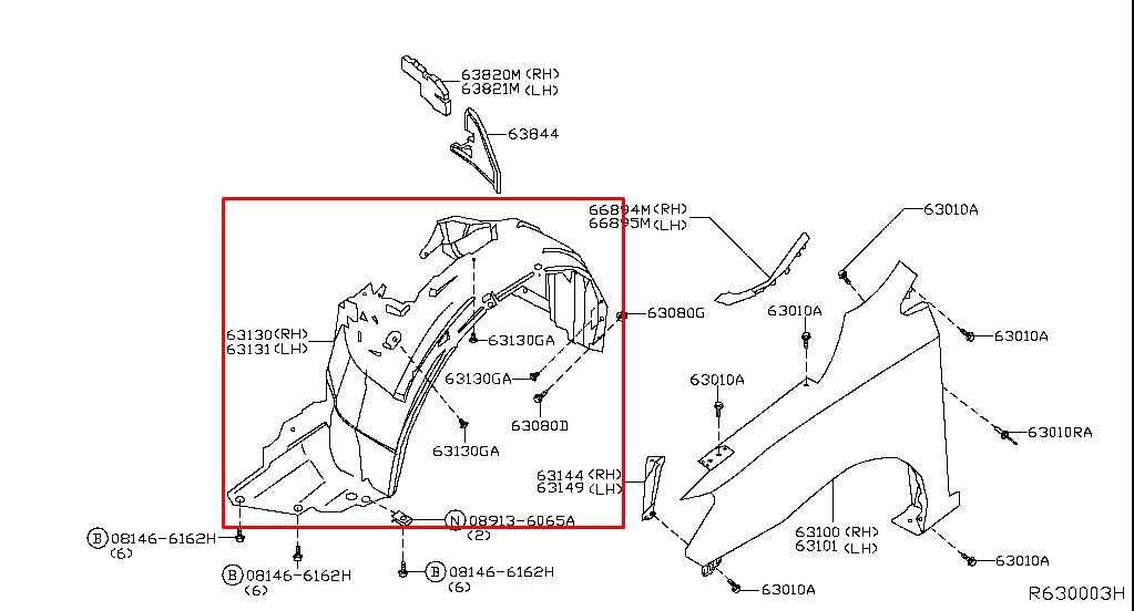 13-19 Nissan Sentra SV Front Right Passenger Side Wheelhouse Liner Splash Shield1