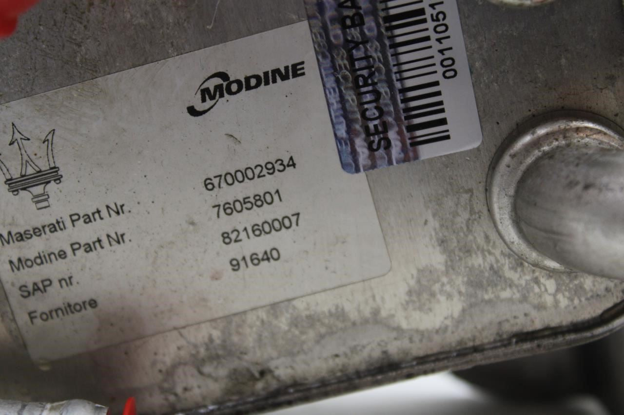 2014-20 Maserati Ghibli 3.0L V6 Automatic Transmission Oil Cooler 670002934 OEM - Alshned Auto Parts