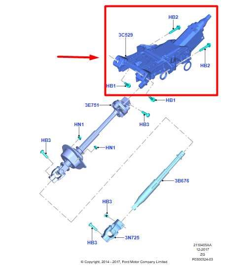 2015-2023 Ford Mustang Steering Column Assembly GR3C-3C529-AH OEM - Alshned Auto Parts