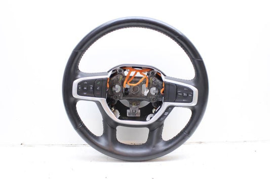 2019-2024 Ram 1500 Steering Wheel Leather w/ Control Buttons 5YK682X7AG OEM - Alshned Auto Parts