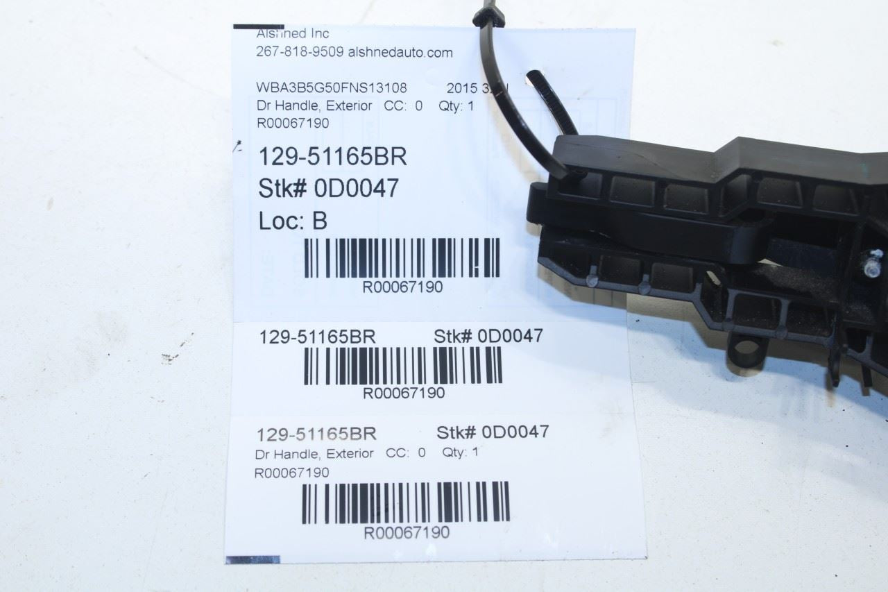09-16 BMW 328i xDrive SULEV 2.0L Rear Passenger Right Side Door Exterior Handle - Alshned Auto Parts