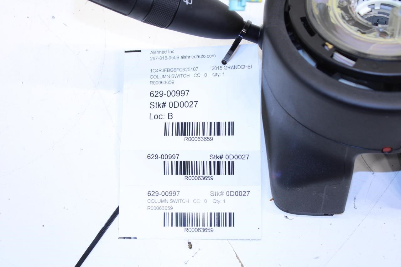 2014-15 Jeep Grand Cherokee Steering Column Turn Signal Wiper Switch 1NJ75DX9AC - Alshned Auto Parts