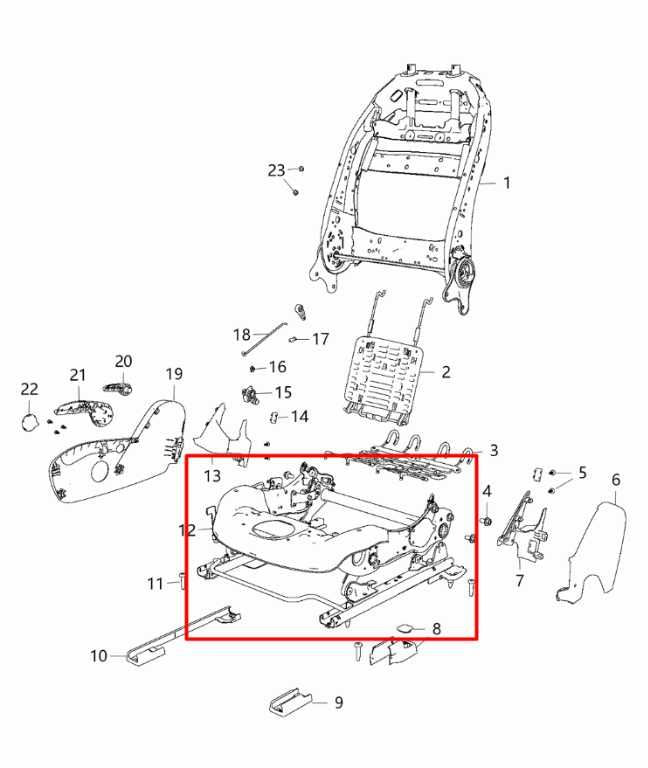 2014-22 Jeep Cherokee Latitude Front Passenger Right Side Seat Lower Track Frame - Alshned Auto Parts