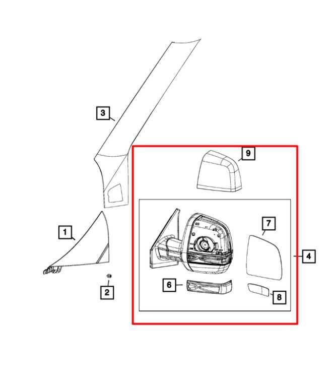 2015-22 RAM Promaster City Passenger Right Side Rear View Mirror 6ER62LXHAA OEM - Alshned Auto Parts