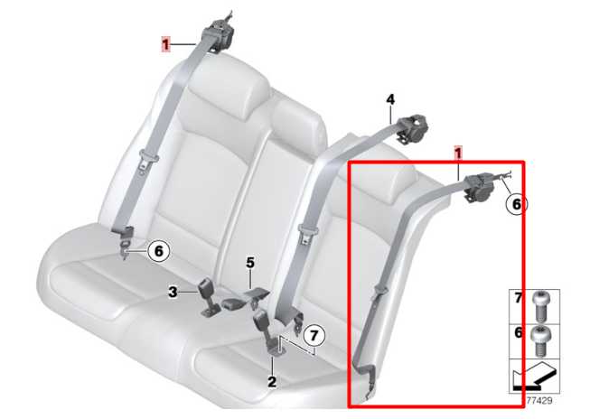 10-15 BMW 750i xDrive Rear Left Side 2nd Row Seat Belt Retractor 72119163245 OEM - Alshned Auto Parts