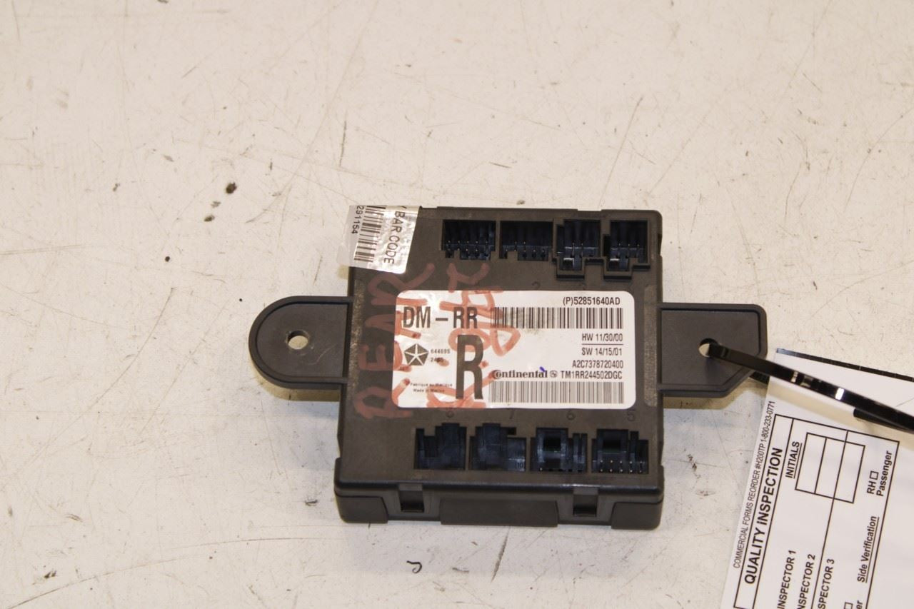 2015-16 Maserati Ghibli S Q4 3.0L Rear Passenger Right Side Door Control Module - Alshned Auto Parts