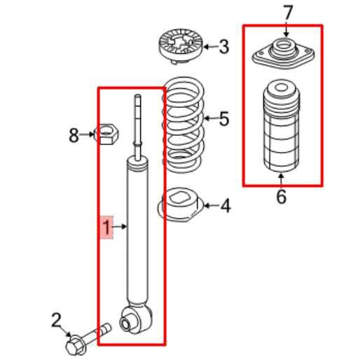 2016-20 Nissan Pathfinder SV FWD Rear RH or LH Shock Strut Absorber E6210-9NF0A - Alshned Auto Parts