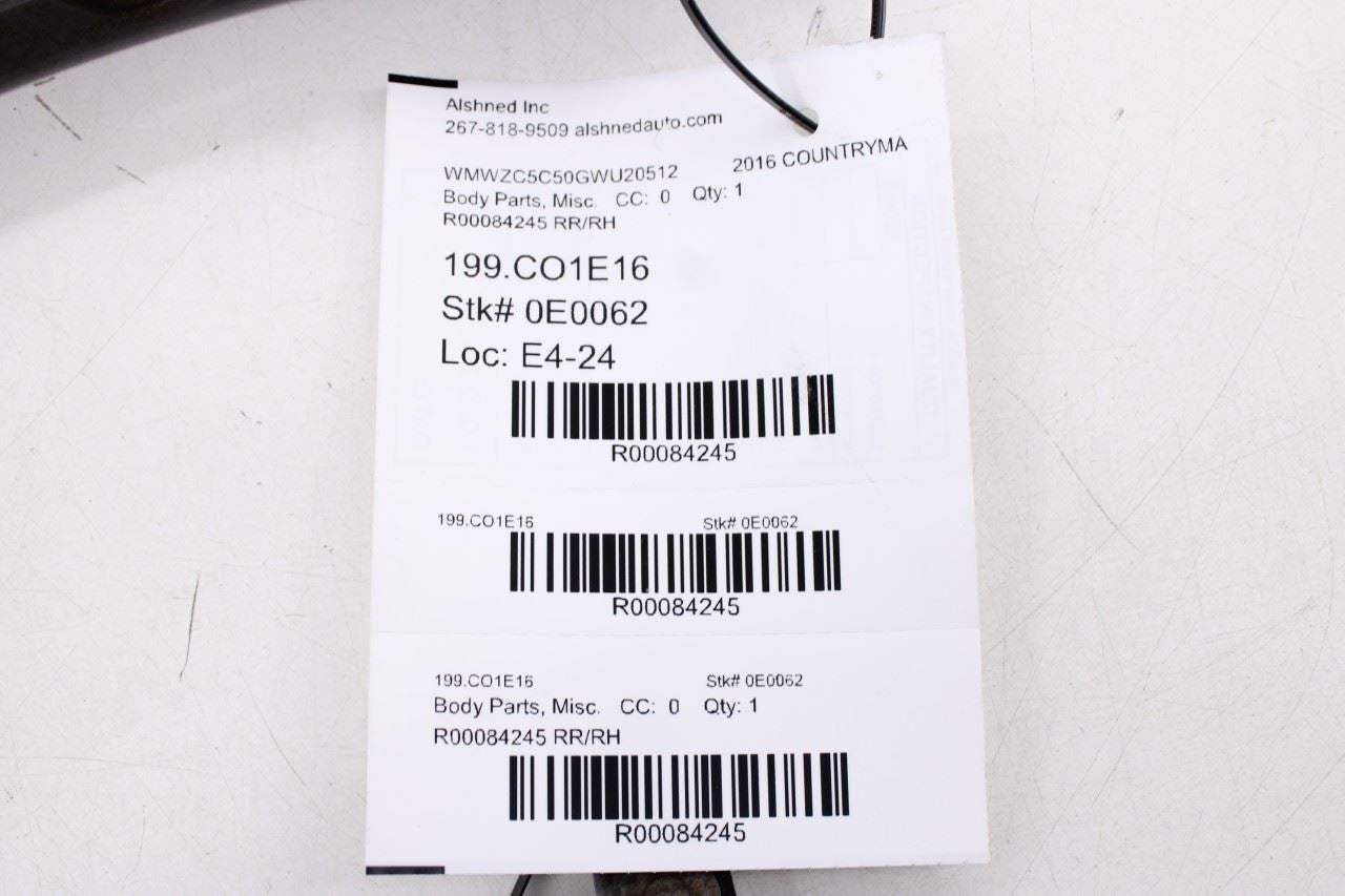 2010-16 Mini Countryman Cooper S Rear Right Fender Wheel Opening Molding 980188410