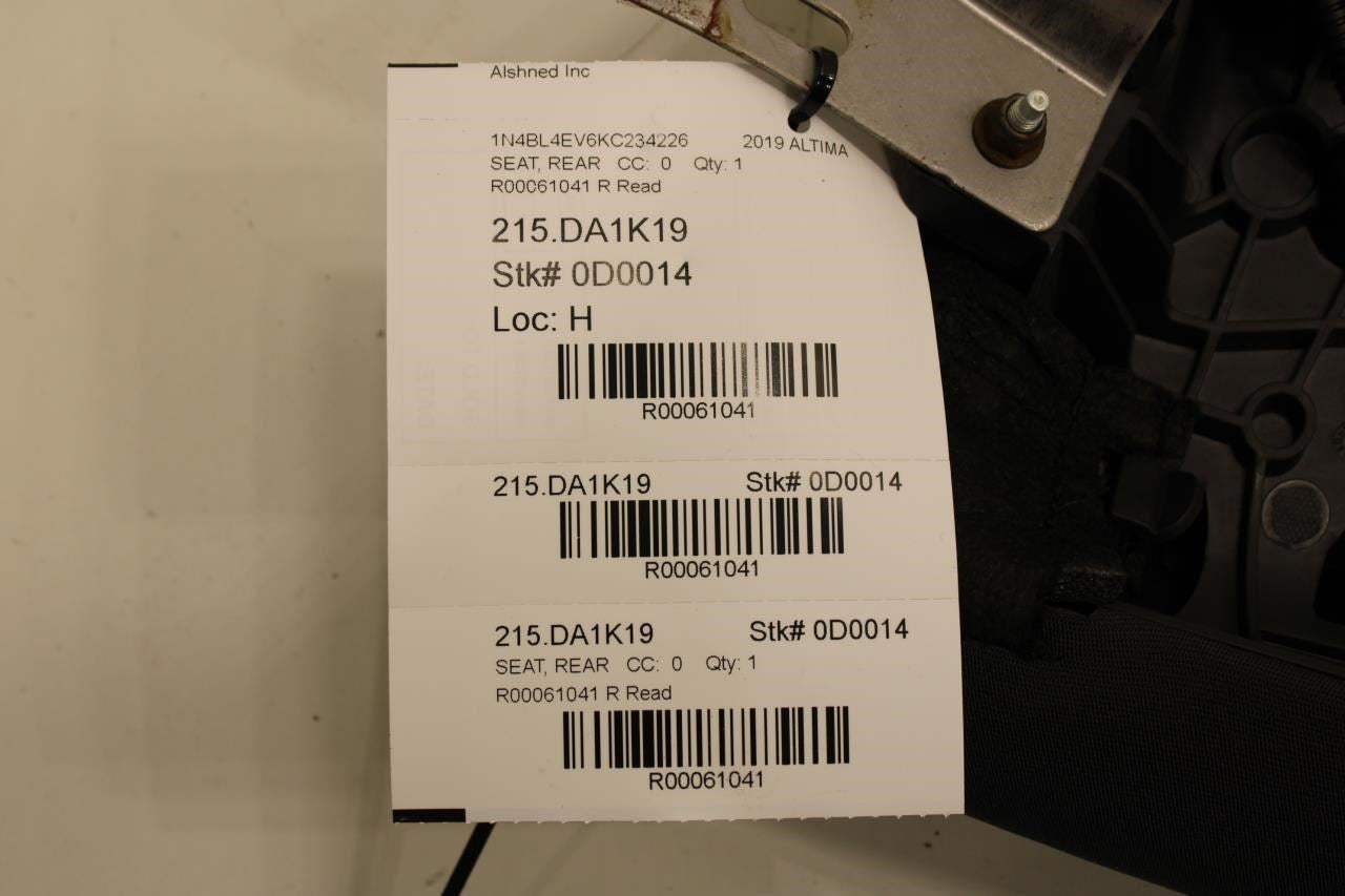 19-20 Nissan Altima SL Rear RH Side 2nd Row Seat Bolster 88610-6CC0A OEM *ReaD* - Alshned Auto Parts