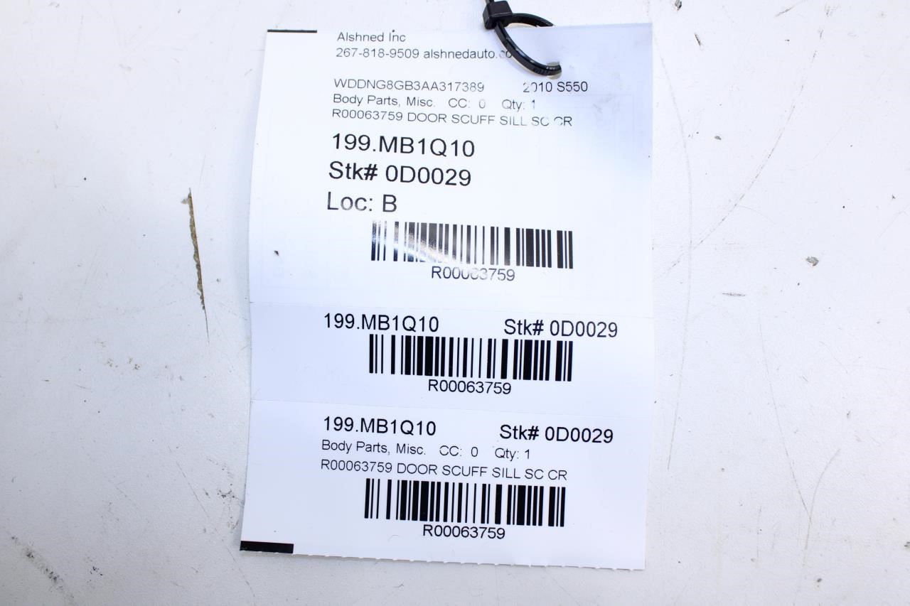 07-11 Mercedes-Benz S550 RH and LH Door Scuff Sill Plate Set 2216800435 *ReaD* - Alshned Auto Parts