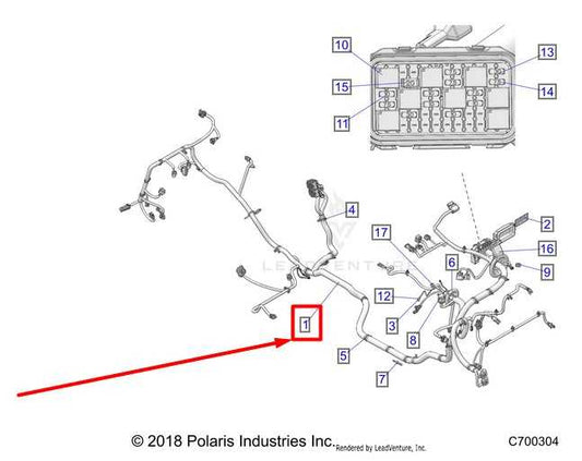 2021-2023 Polaris RZR XP 1000 Main Chassis Wire Harness 2414467 OEM *ReaD* - Alshned Auto Parts