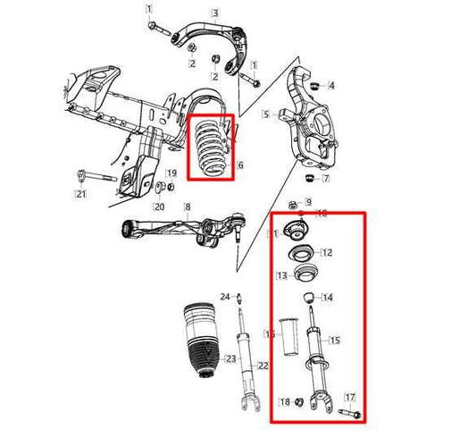 2019-24 Ram 1500 Front Right Passenger Side Shock Strut Absorber 68277312AC OEM - Alshned Auto Parts