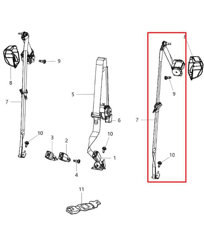 2014-18 Dodge Durango SXT 3.6L Rear Driver Left Side 2nd Row Seat Belt Retractor - Alshned Auto Parts