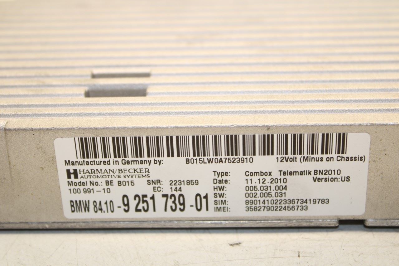 2010-2015 BMW 750LI xDrive Bluetooth Communication Combox Telematics Module - Alshned Auto Parts