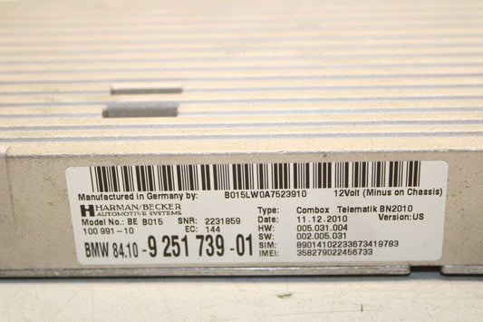 2010-2015 BMW 750LI xDrive Bluetooth Communication Combox Telematics Module - Alshned Auto Parts