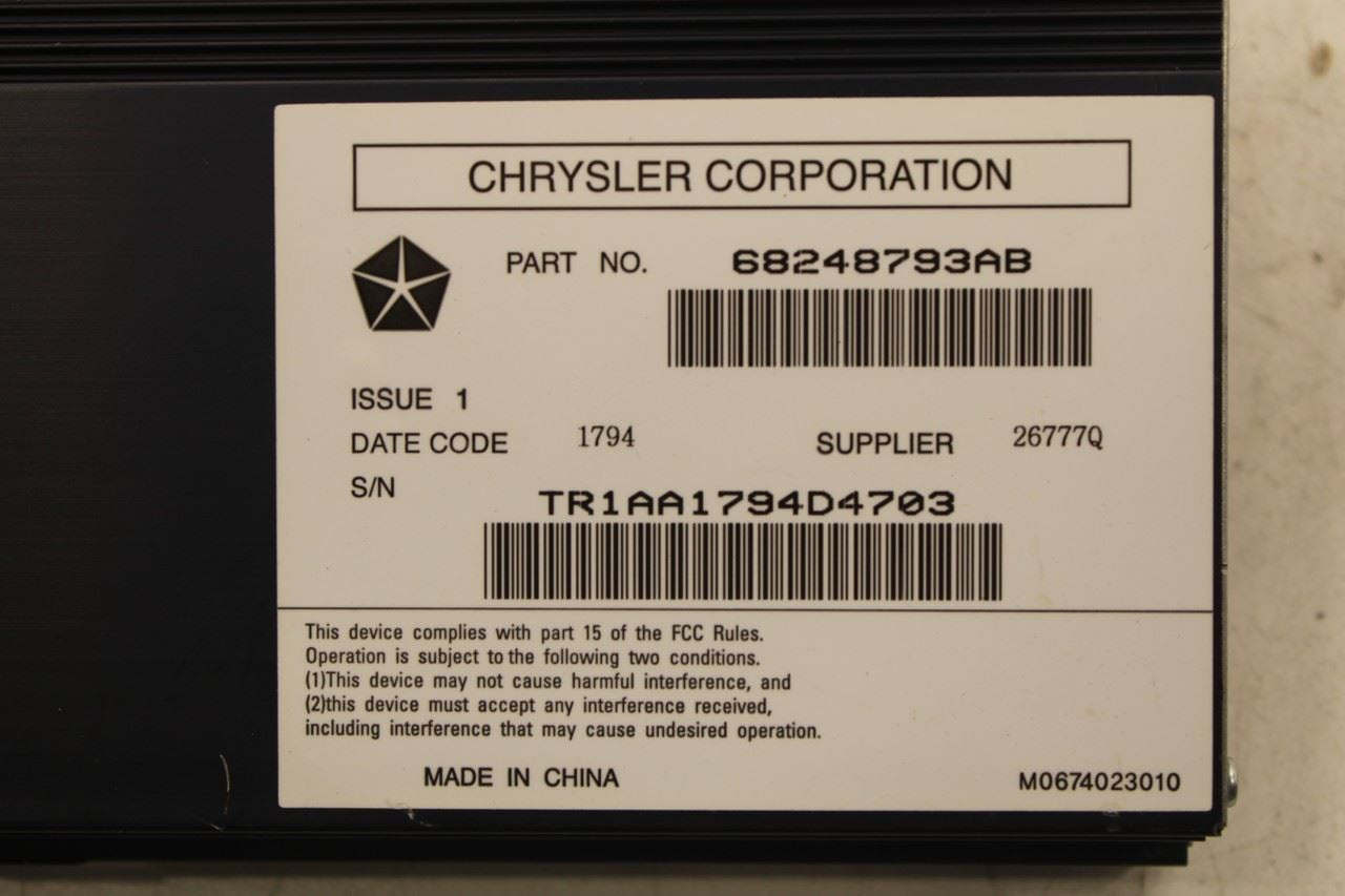 2013-2024 Ram 1500 Classic Crew Cab Audio Radio Amplifier Amp 68248793AB OEM - Alshned Auto Parts