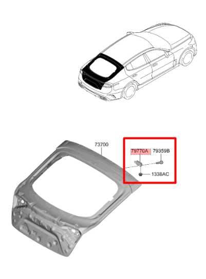 18-23 Kia Stinger GT1 Rear Liftgate RH and LH Hinge Set w/ Bolts 79710-4D000 OEM - Alshned Auto Parts