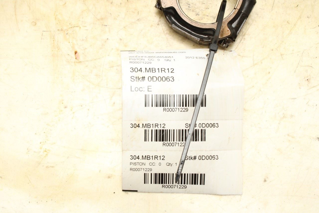 12-16 Mercedes-Benz E350 Sport 4Matic 3.5L Engine Piston RH 2 w/ Connecting Rod - Alshned Auto Parts