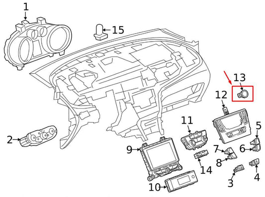 17-22 Buick Encore Engine Start Stop Ignition Switch Button w/ Trim 95321828 OEM - Alshned Auto Parts