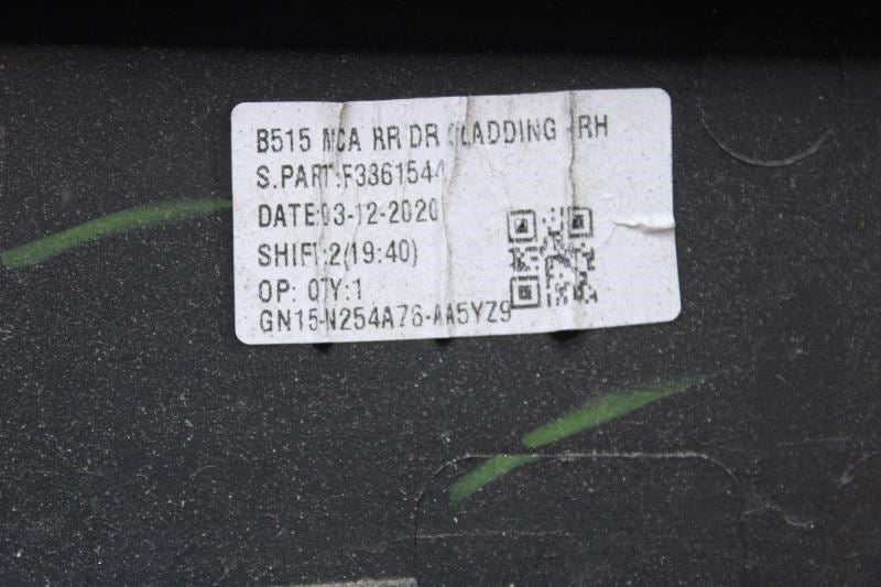 2019-22 Ford EcoSport Rear Right Door Exterior Lower Molding GN15-N254A76-AA OEM - Alshned Auto Parts
