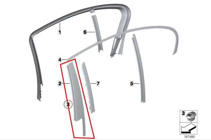 10-15 BMW 750I xDrive Rear Right Side Door B-Pillar Applique Molding 51357185234 - Alshned Auto Parts