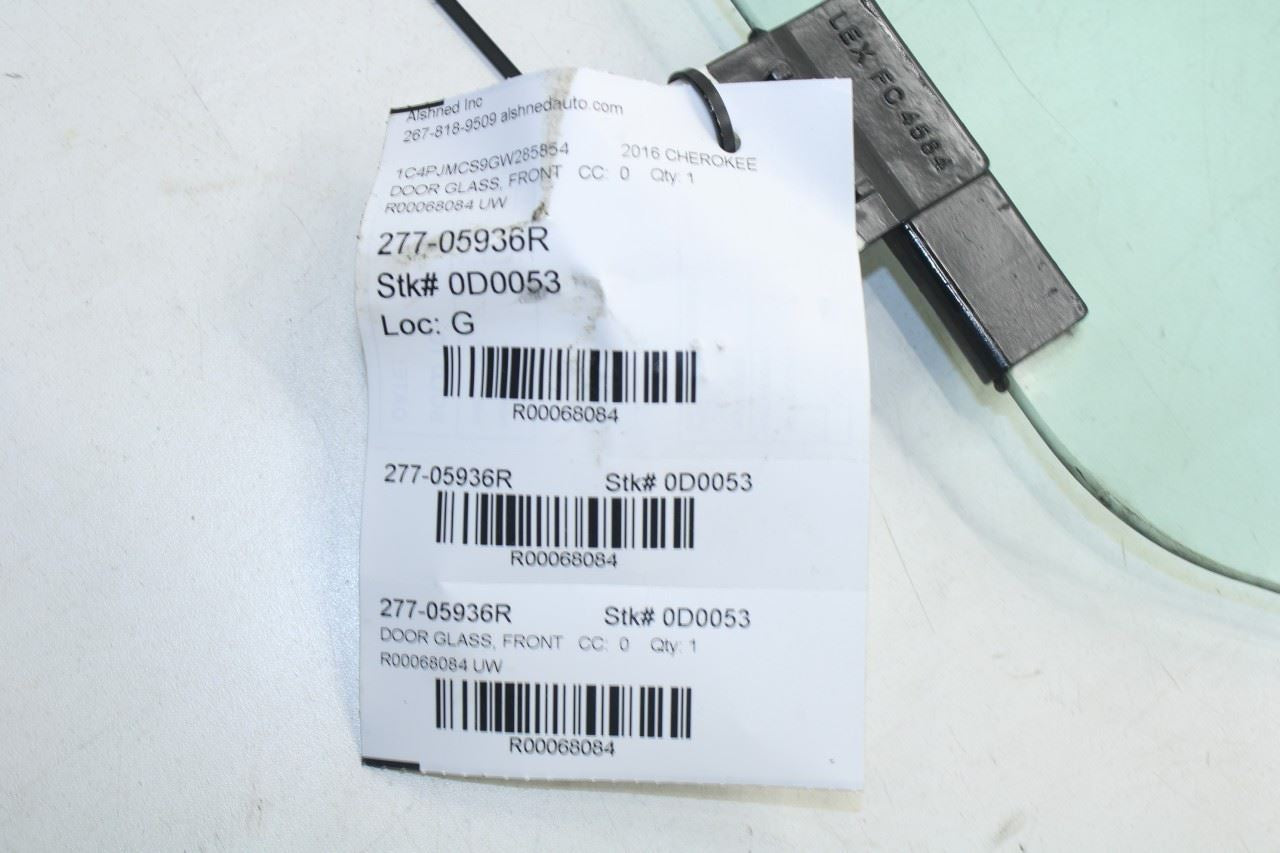 14-2023 Jeep Cherokee 75th Anniversary Front Right Door Window Glass 68104584AC - Alshned Auto Parts