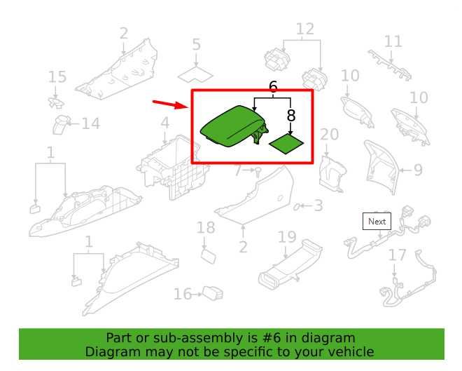 21-24 Subaru Legacy Premium Center Console Armrest Storage Lid Cover 92114AN012 - Alshned Auto Parts