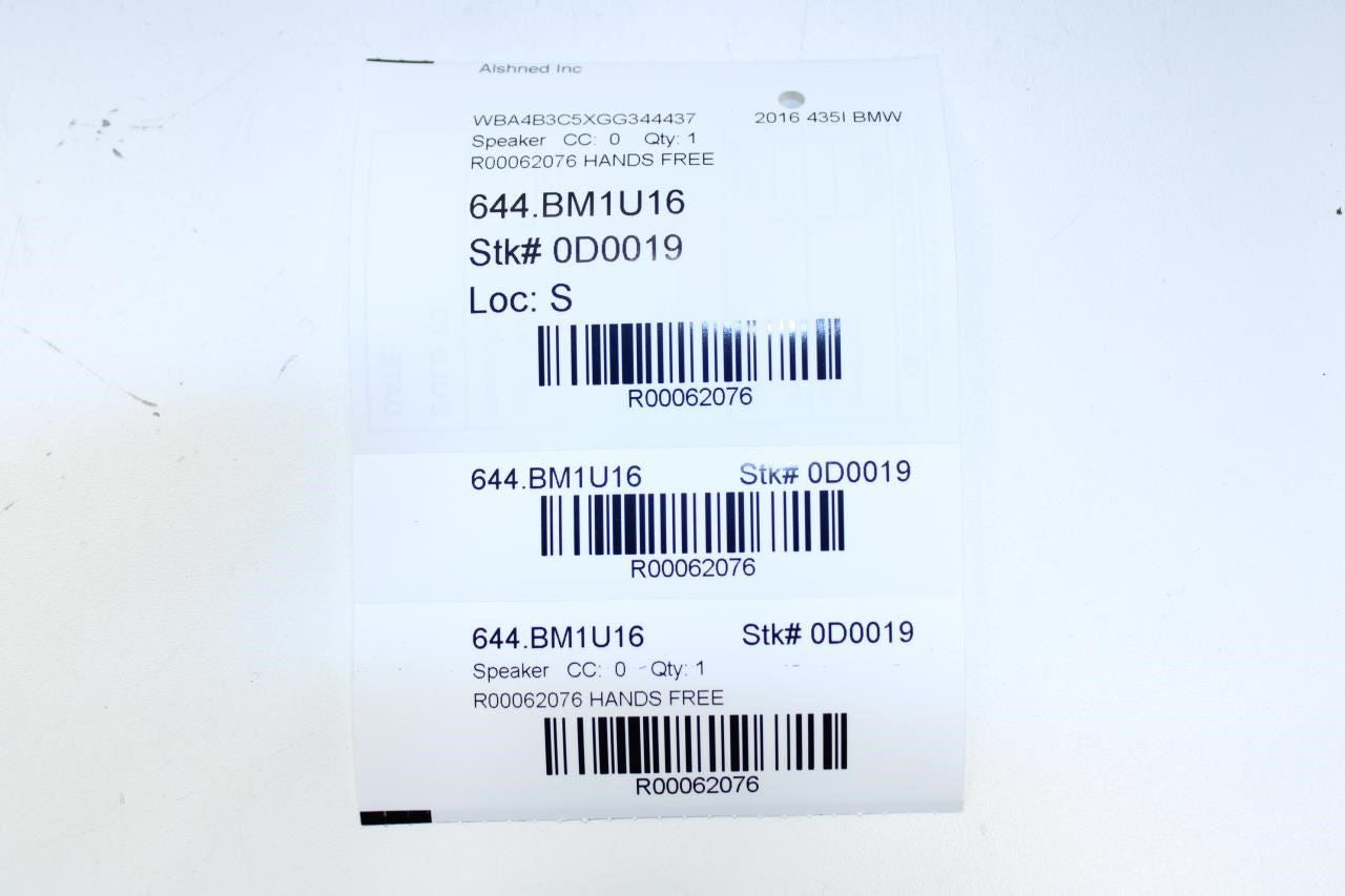 2015-2016 BMW 435I Gran Coupe xDrive Hands Free Microphone Pair 9263763 OEM - Alshned Auto Parts
