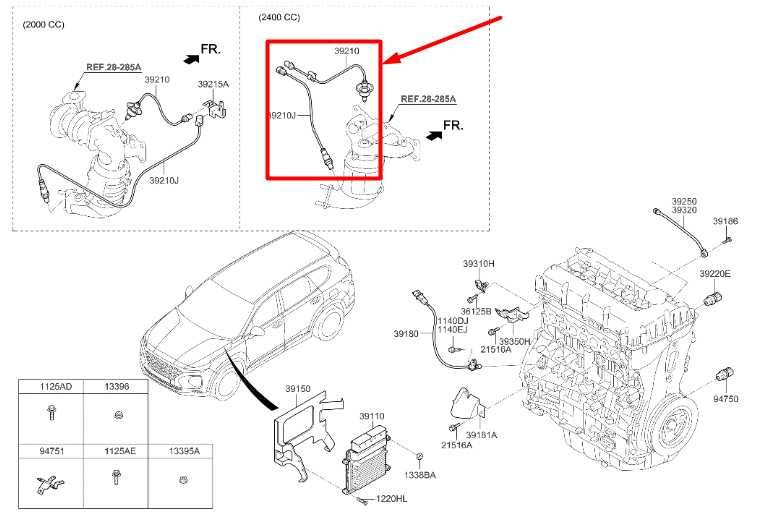 2019-2020 Hyundai Santa Fe SEL 2.4L Front and Rear Oxygen Sensor 39210-2G240 OEM - Alshned Auto Parts