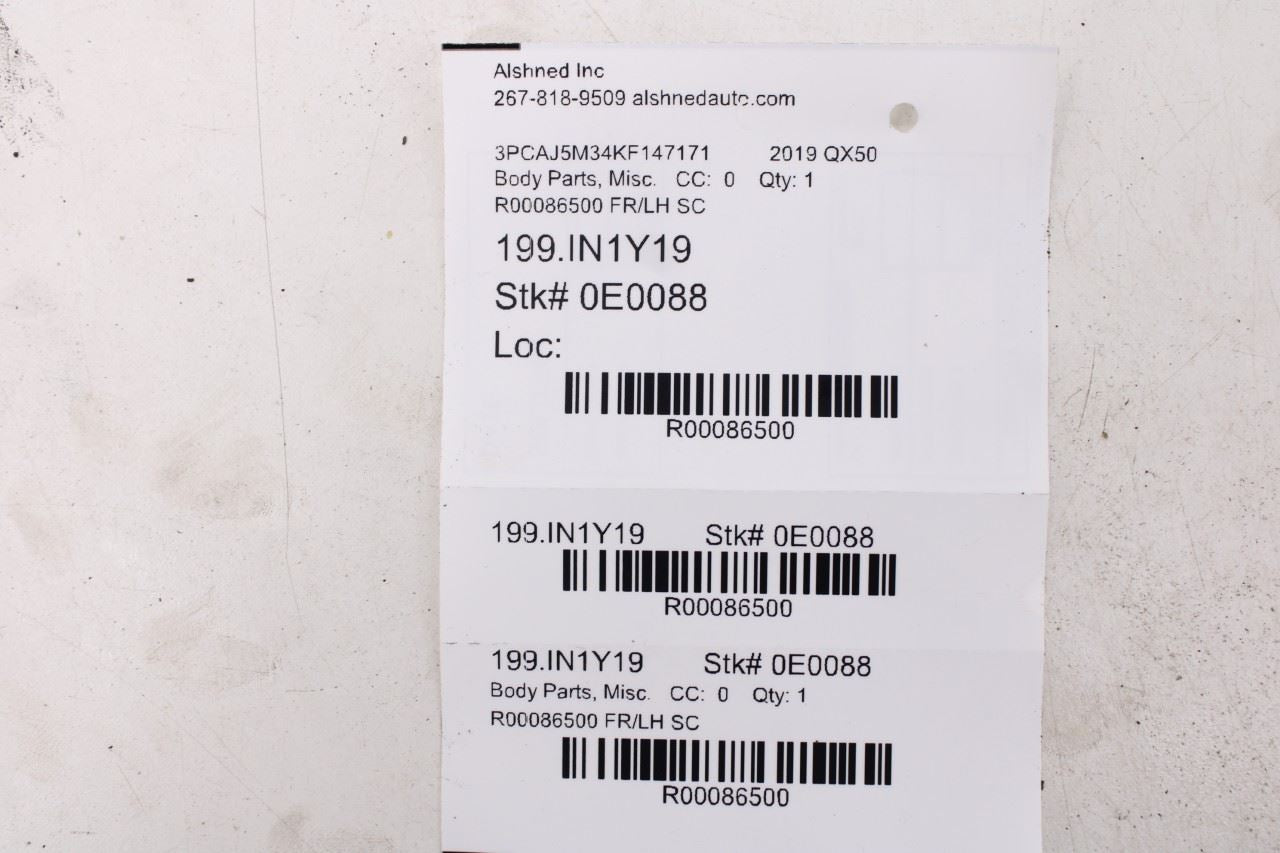 2019-2025 Infiniti QX50 Essential Front Left Door Lower Molding Trim 80871-5NA0A - Alshned Auto Parts