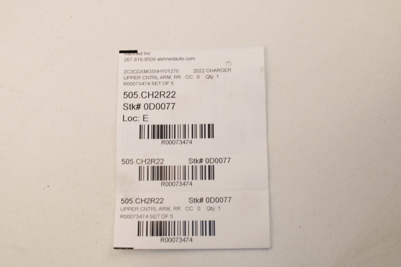06-23 Dodge Charger GT AWD Rear Suspension Driver Left Side Control Arm Set of 5 - Alshned Auto Parts