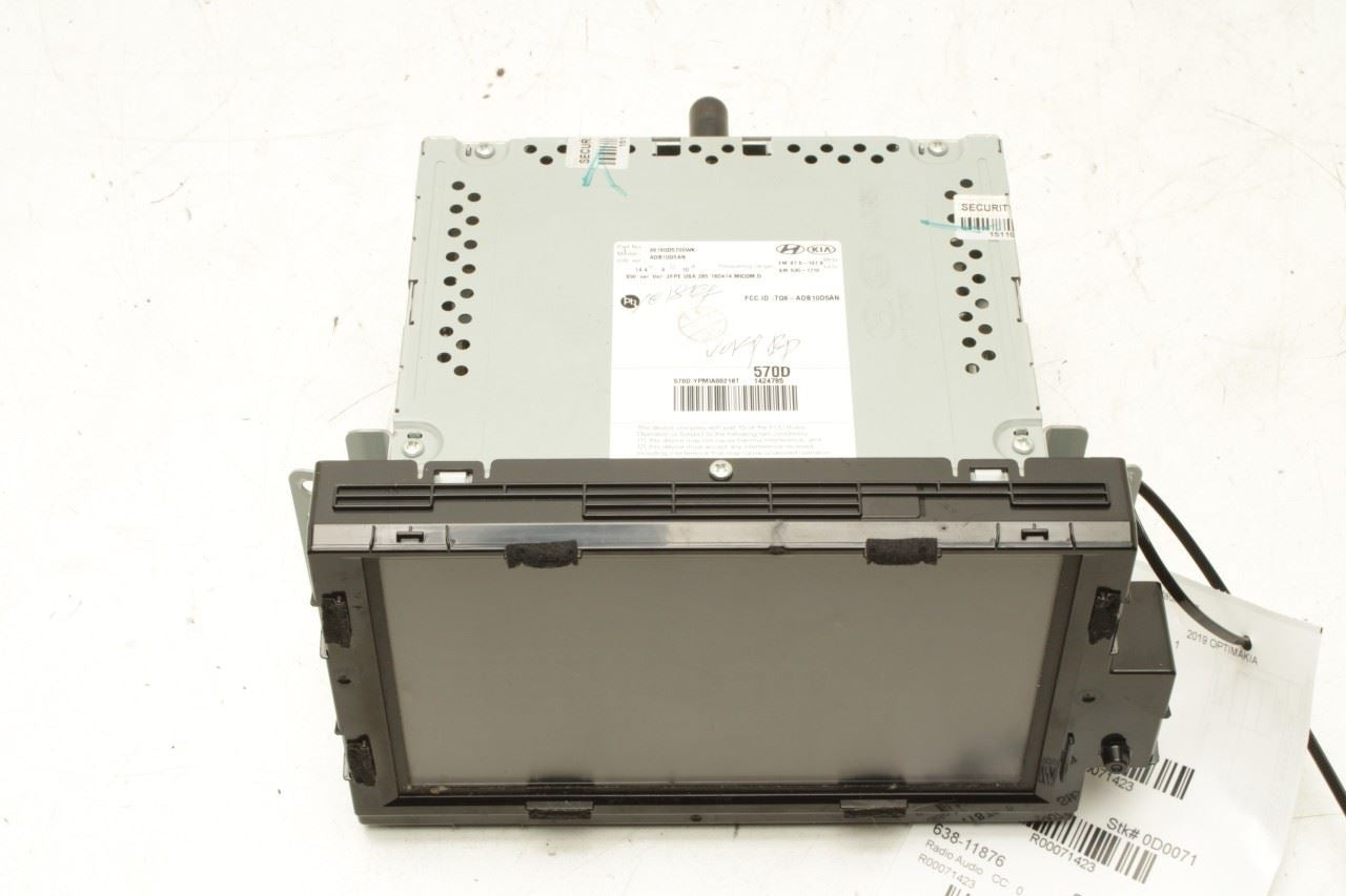 19-20 Kia Optima LX Audio Radio Receiver with 8.0'' Display Screen 96160-D5700WK - Alshned Auto Parts