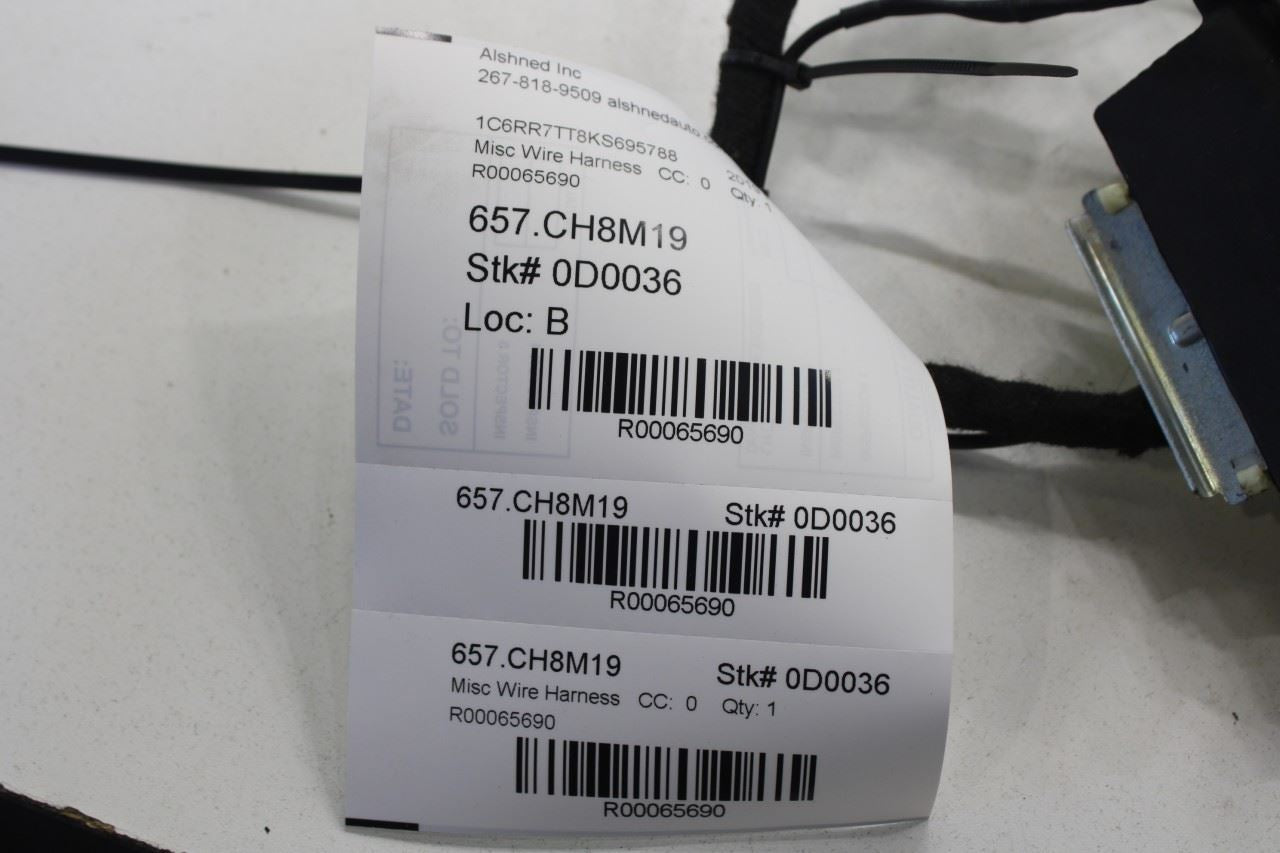 2018-24 Ram 1500 Classic Crew Cab Front Right Side Door Wire Harness 68365311AB - Alshned Auto Parts