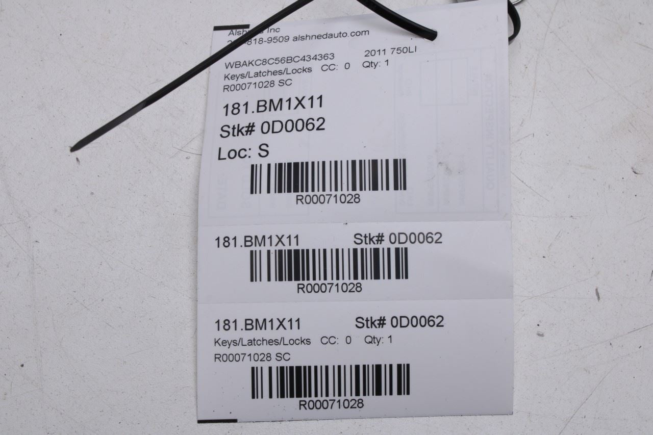 2010-2012 BMW 750Li xDrive 4.4L AWD Key Keyless Remote Entry Fob Transmitter - Alshned Auto Parts