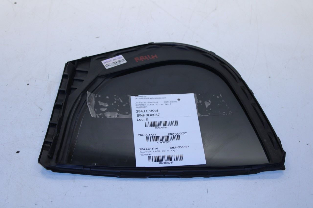 2013-20 Lexus GS350 Rear Left Driver Side Door Quarter Window Glass 68124-30570 - Alshned Auto Parts