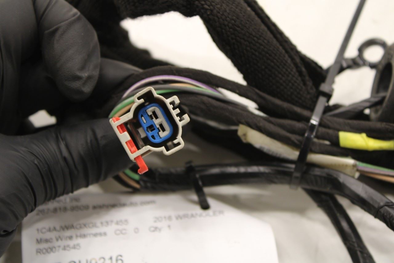 15-17 Jeep Wrangler Sport 2dr Front Right Passenger Door Wire Harness 68244616AA - Alshned Auto Parts