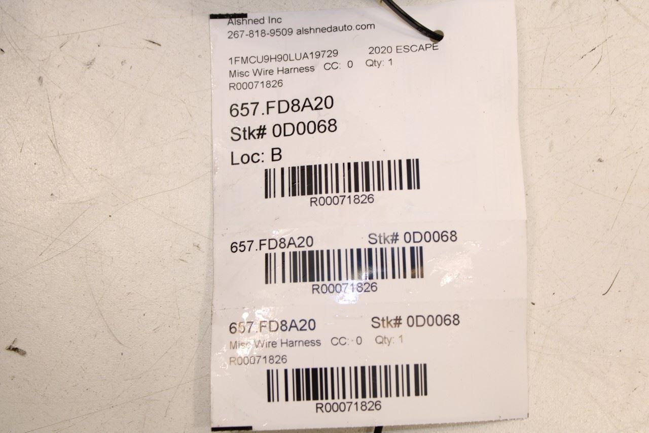 2020-2022 Ford Escape SEL Rear Left Driver Door Wire Harness LX6T-14633-NCC OEM - Alshned Auto Parts