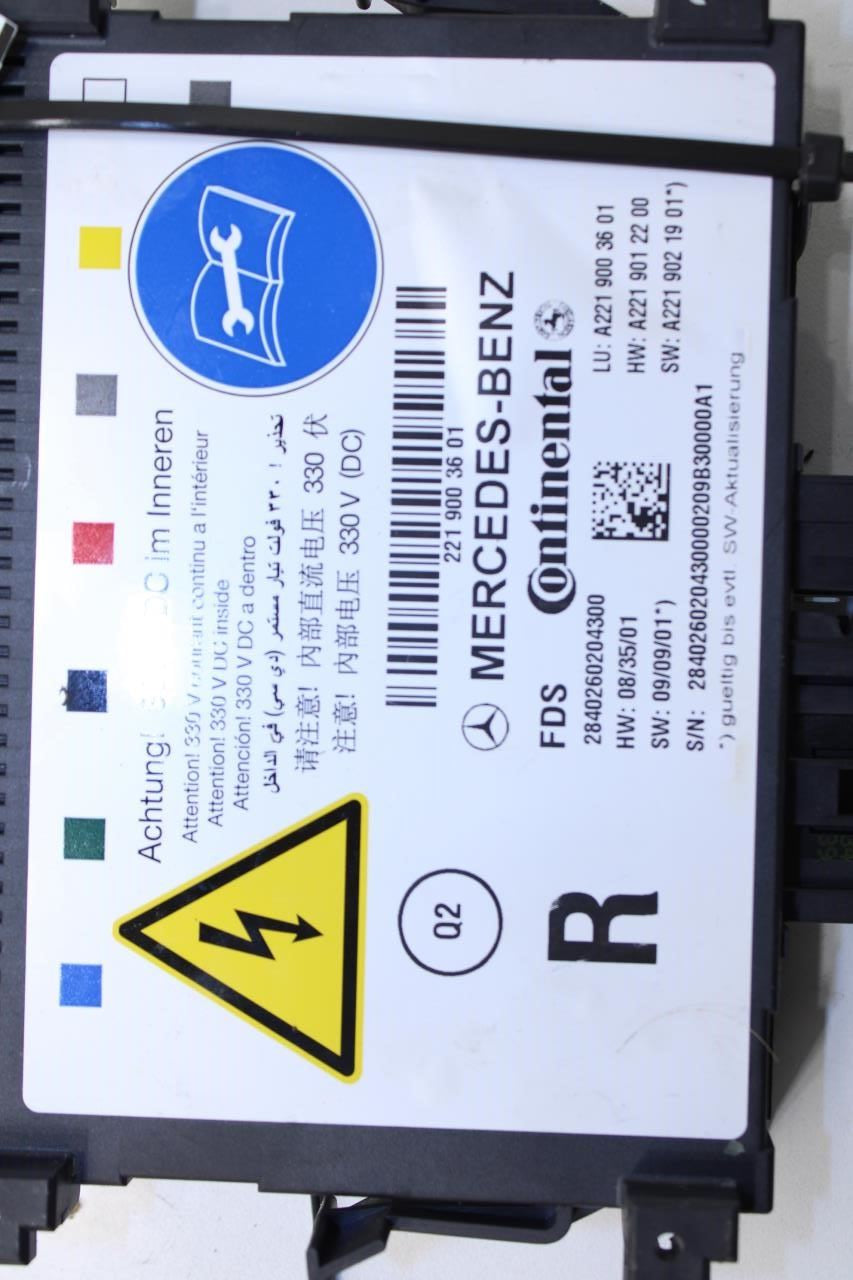 07-2013 Mercedes-Benz S550 Front Right Dynamic Seat Control Module 221-900-36-01 - Alshned Auto Parts