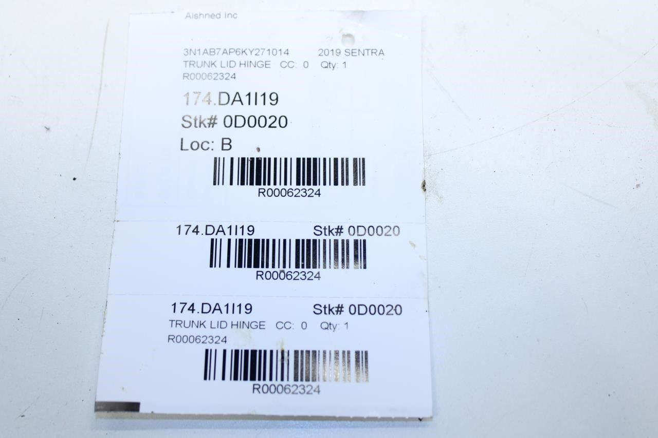 2013-19 Nissan Sentra SV Rear RH and LH Trunk Lid Lift Support Hinge 84400-3SG0A - Alshned Auto Parts