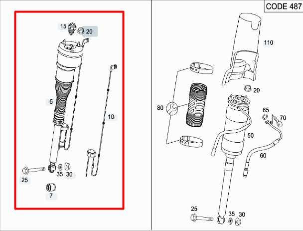2007-13 Mercedes-Benz S550 AWD Rear Left Shock Strut Absorber 221-320-55-13 OEM - Alshned Auto Parts
